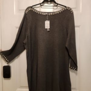 NWT The Limited Elegant Sweater with Beads and Rhinestones 3X